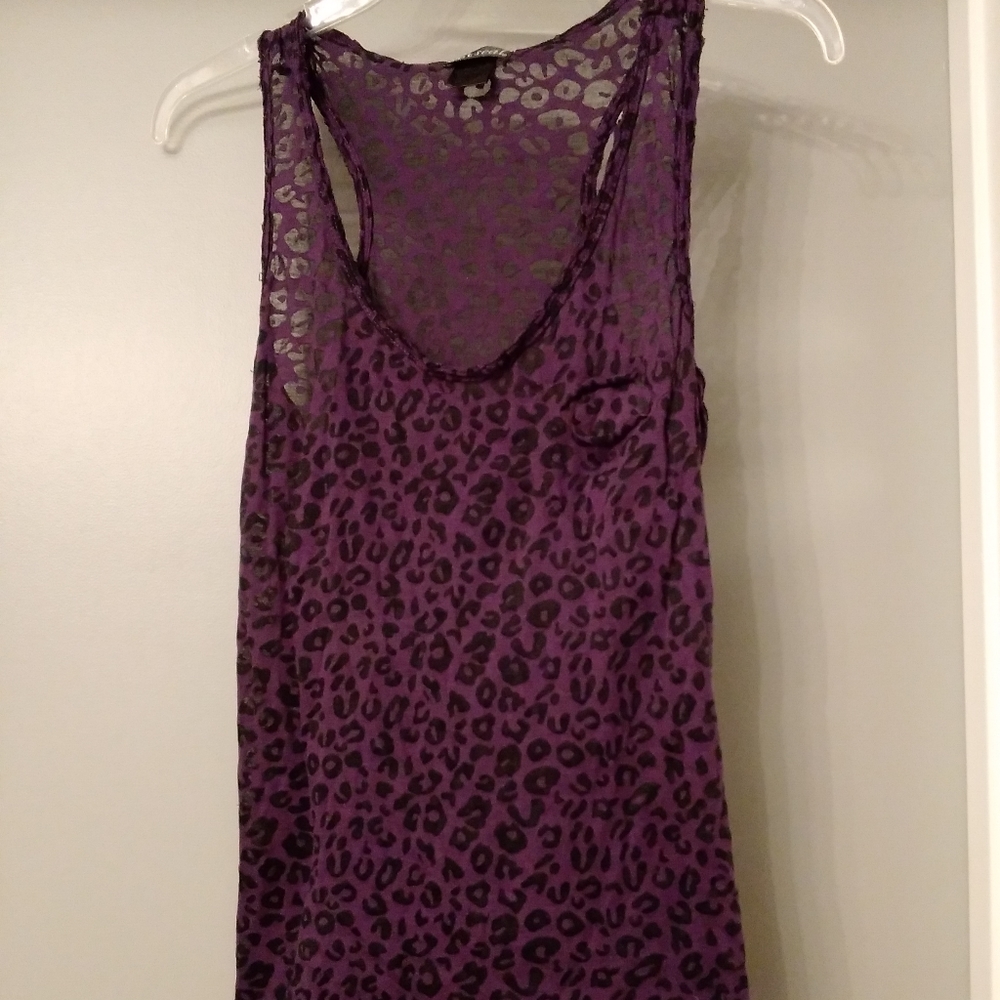 Wet Seal Purple Leopard Tank Top